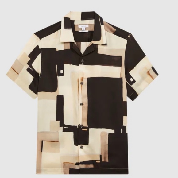 Reiss Deekay Abstract Print Shirt - Picture 1 of 4